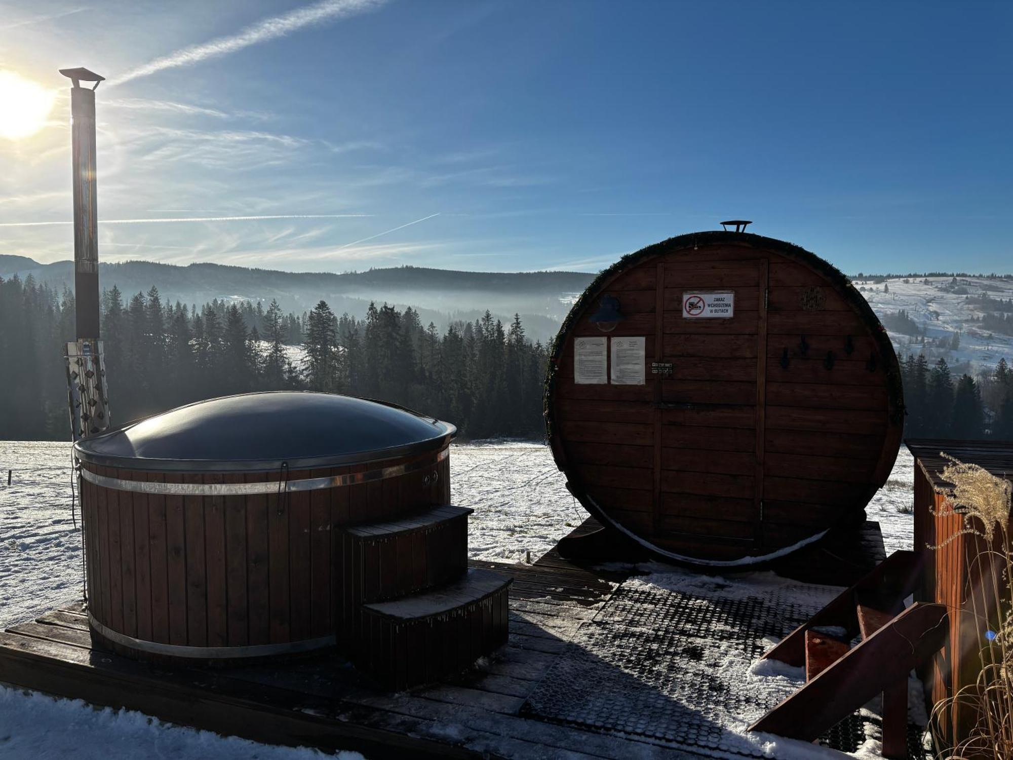 Witowianskie Domki Z Kominkiem, Jacuzzi I Sauna Dzianisz Екстериор снимка